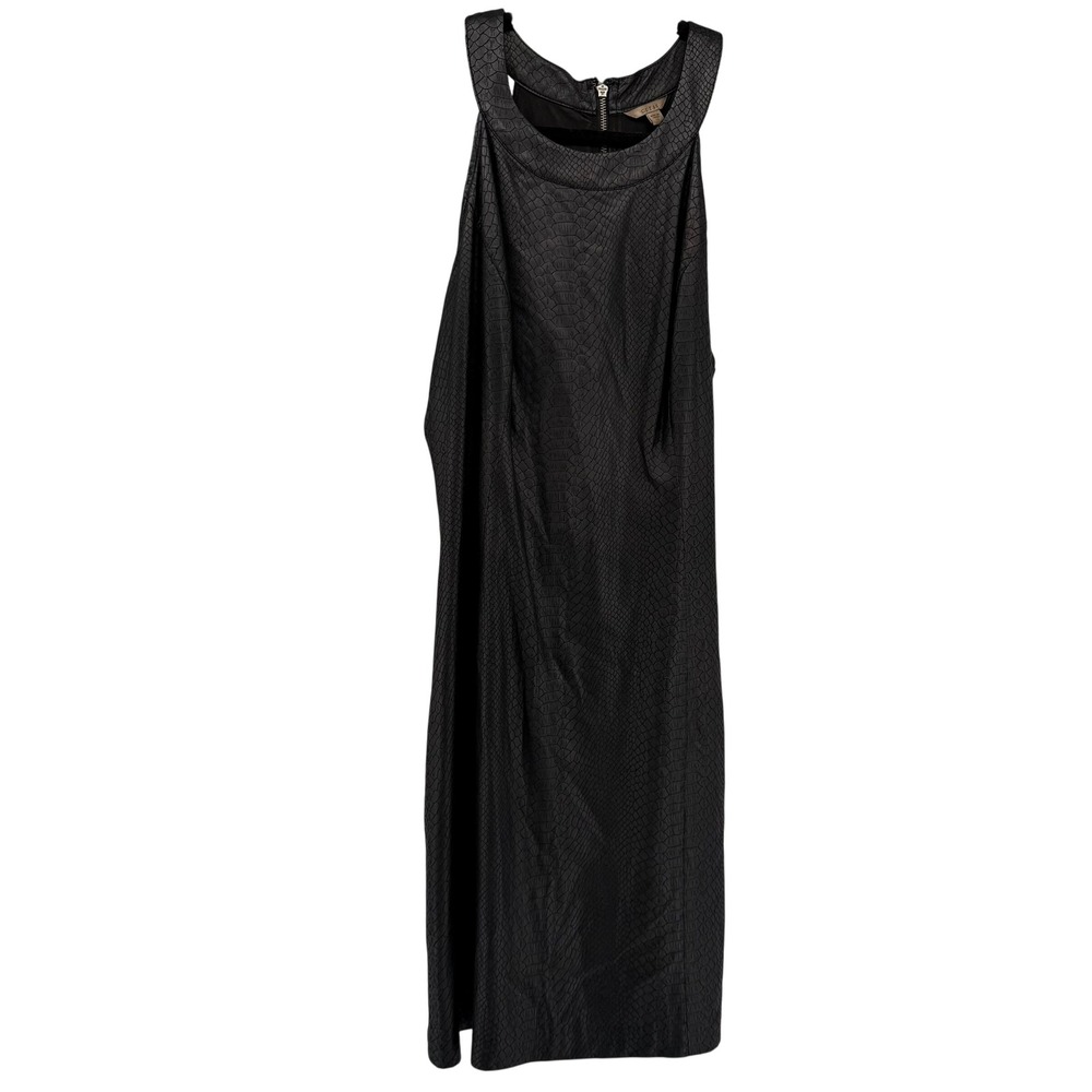 Y2K Vintage Guess Snakeskin Mini Dress Faux Leather Halter Mini Dress‎ Size 12